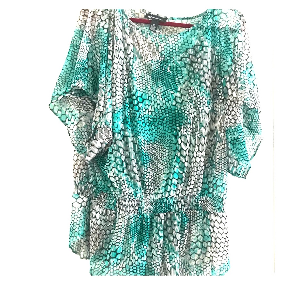 INC Patterned Top with Stretch Waist and Camisole